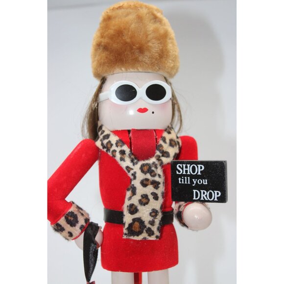 Wooden Nutcracker - Holiday Shopping Diva - 16" Jo-Ann Fabrics - Picture 5 of 5